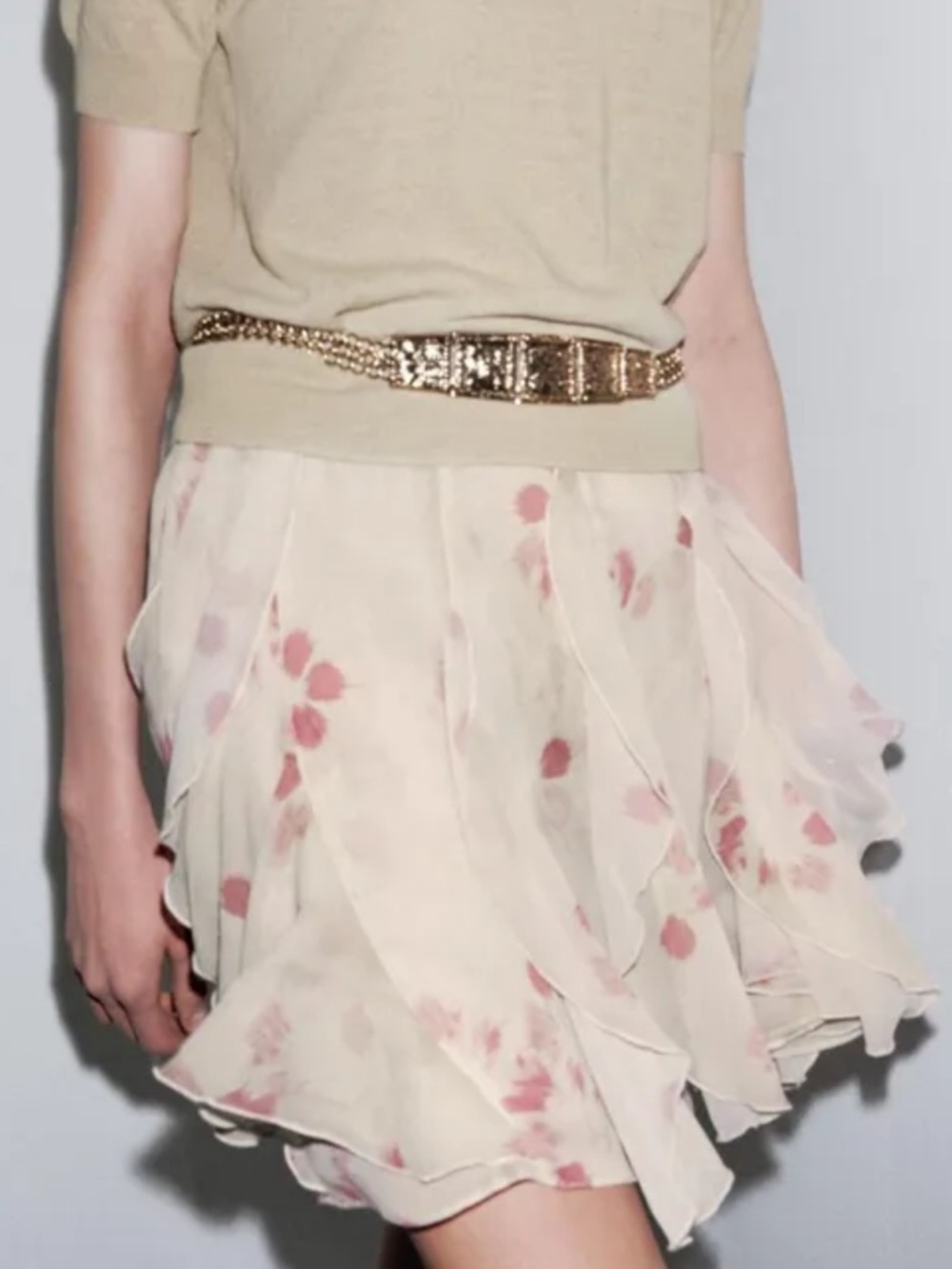 ISO Zara Printed Ruffle Skirt - Picture 4 of 4